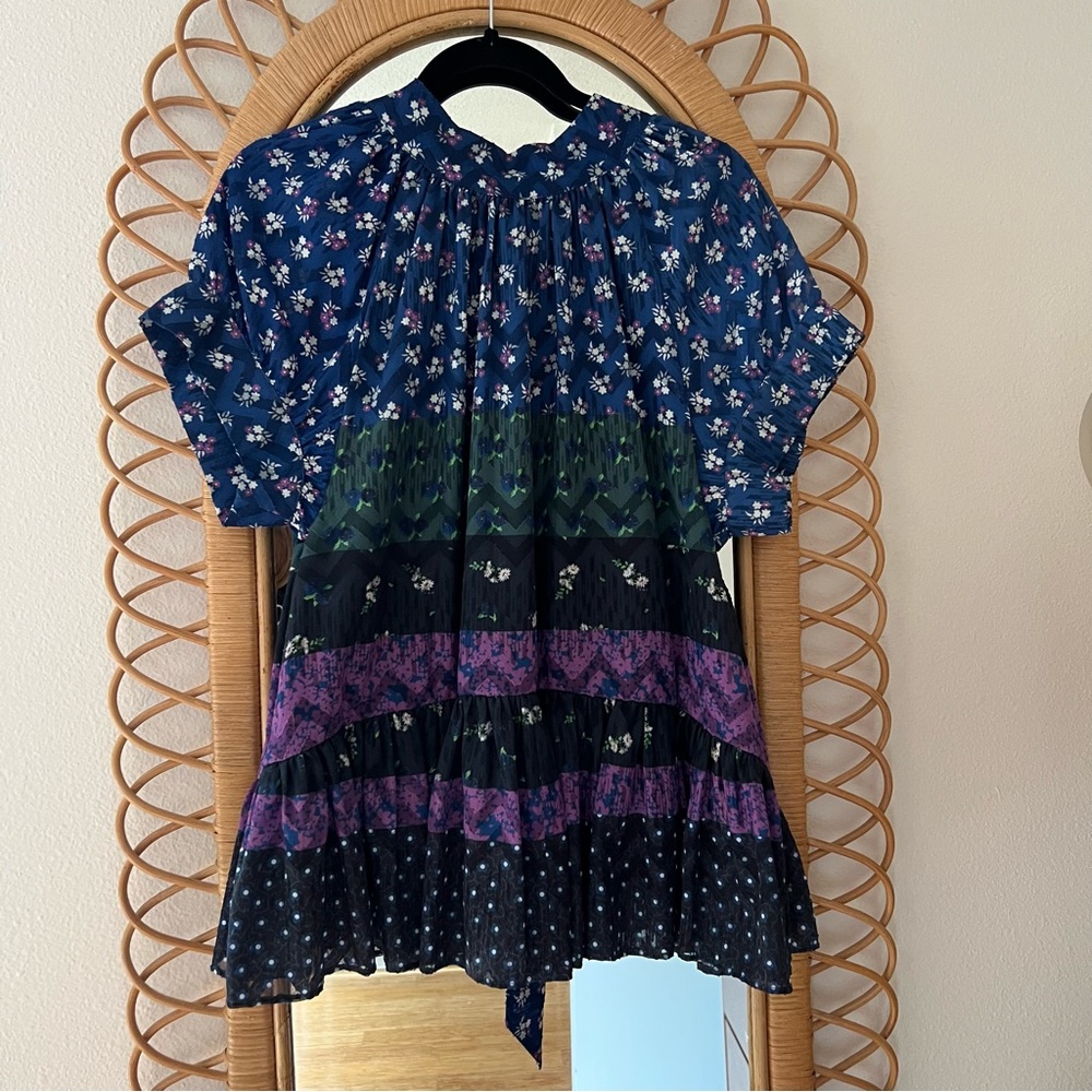 Opening Ceremony Floral Drop Ruffle Blouse